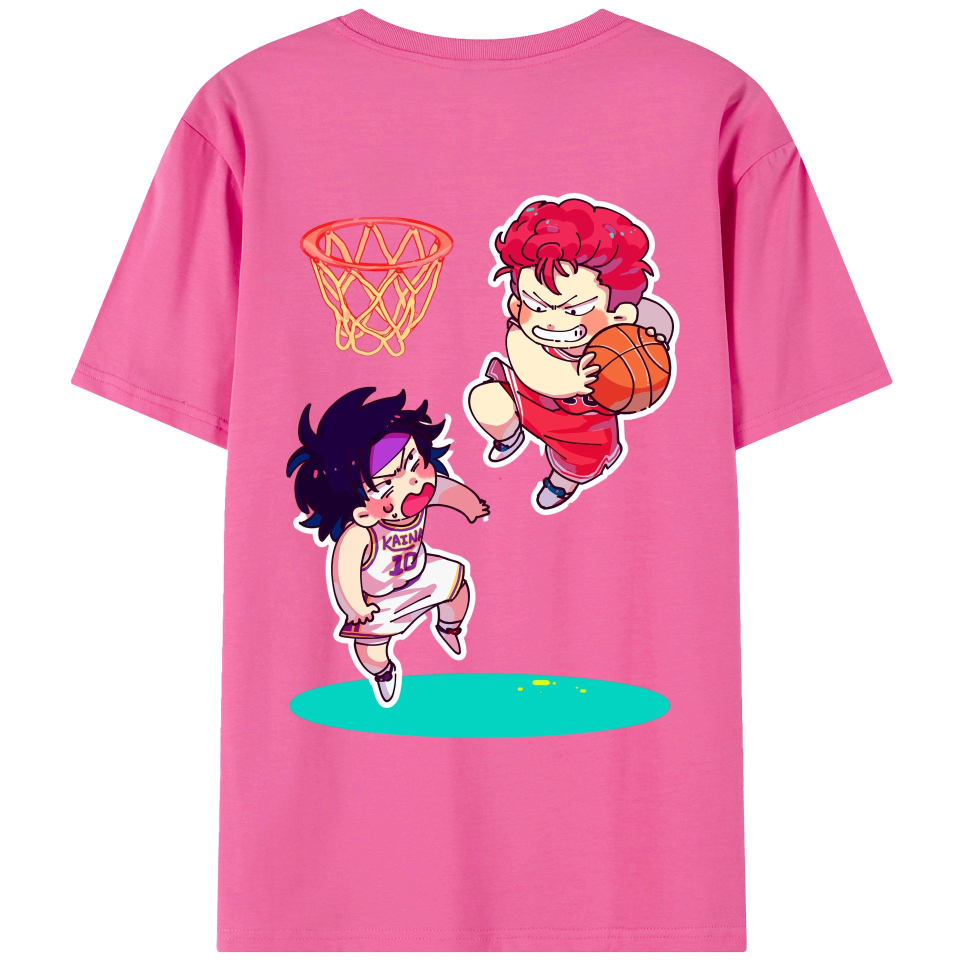 SLAM DUNK／スラムダンク レディース半袖Tシャツ(バックプリント)